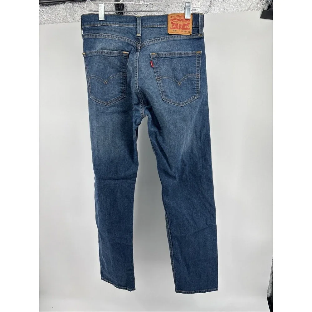 Levi's 505 Jeans Mens 32x32 Blue Denim Straight Regular Fit